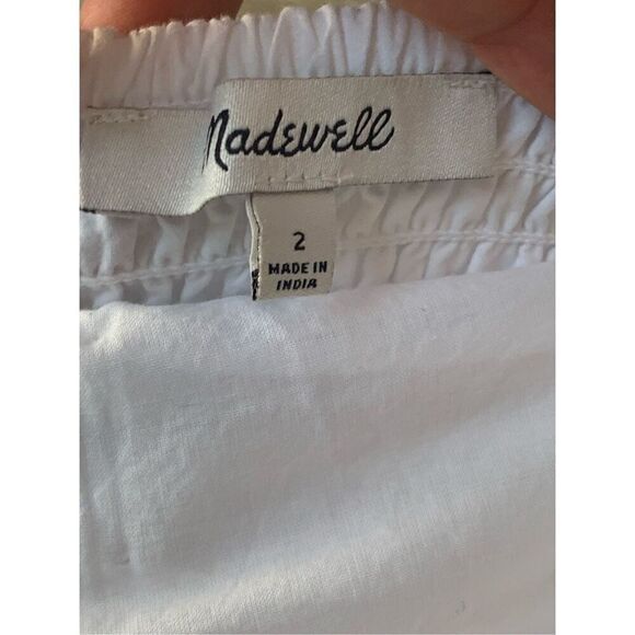 Madewell White Poplin Crop Tube Top - Picture 7 of 10